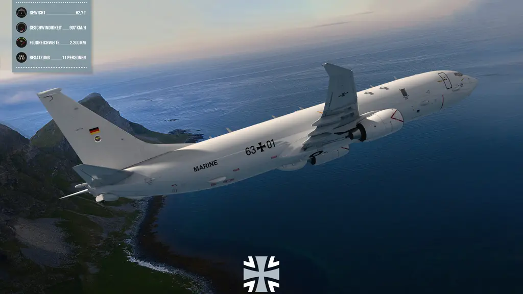 Ein Poster mit dem Seefernaufklärer P-8A Poseidon