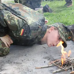 Teilnehmer der DDays lernen Feuerarten kennen