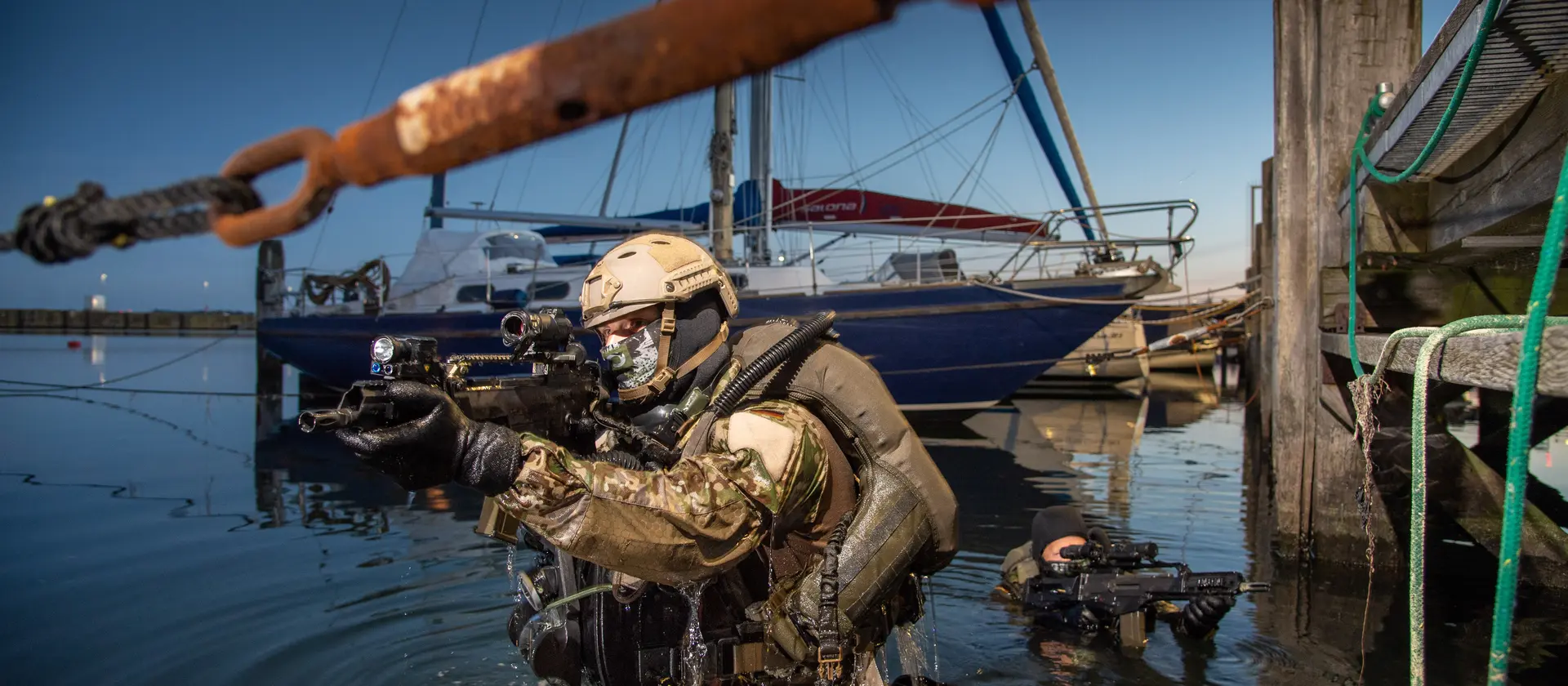 Ein Kampfschwimmer der Bundeswehr