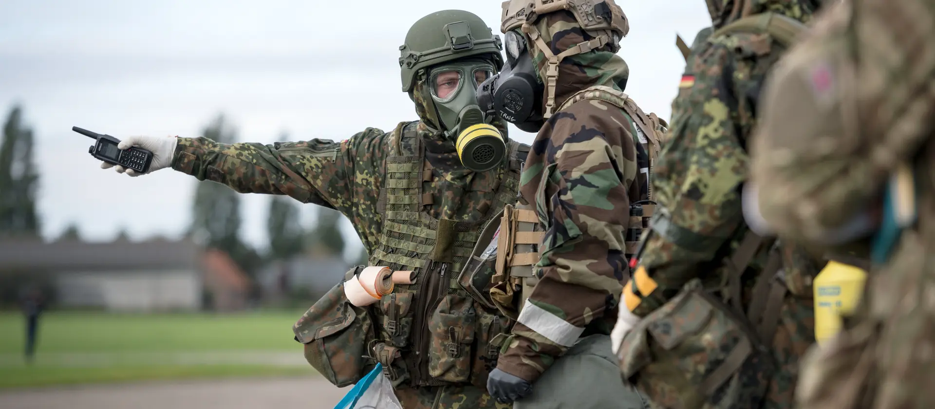 Soldaten der ABC Abwehrtruppe
