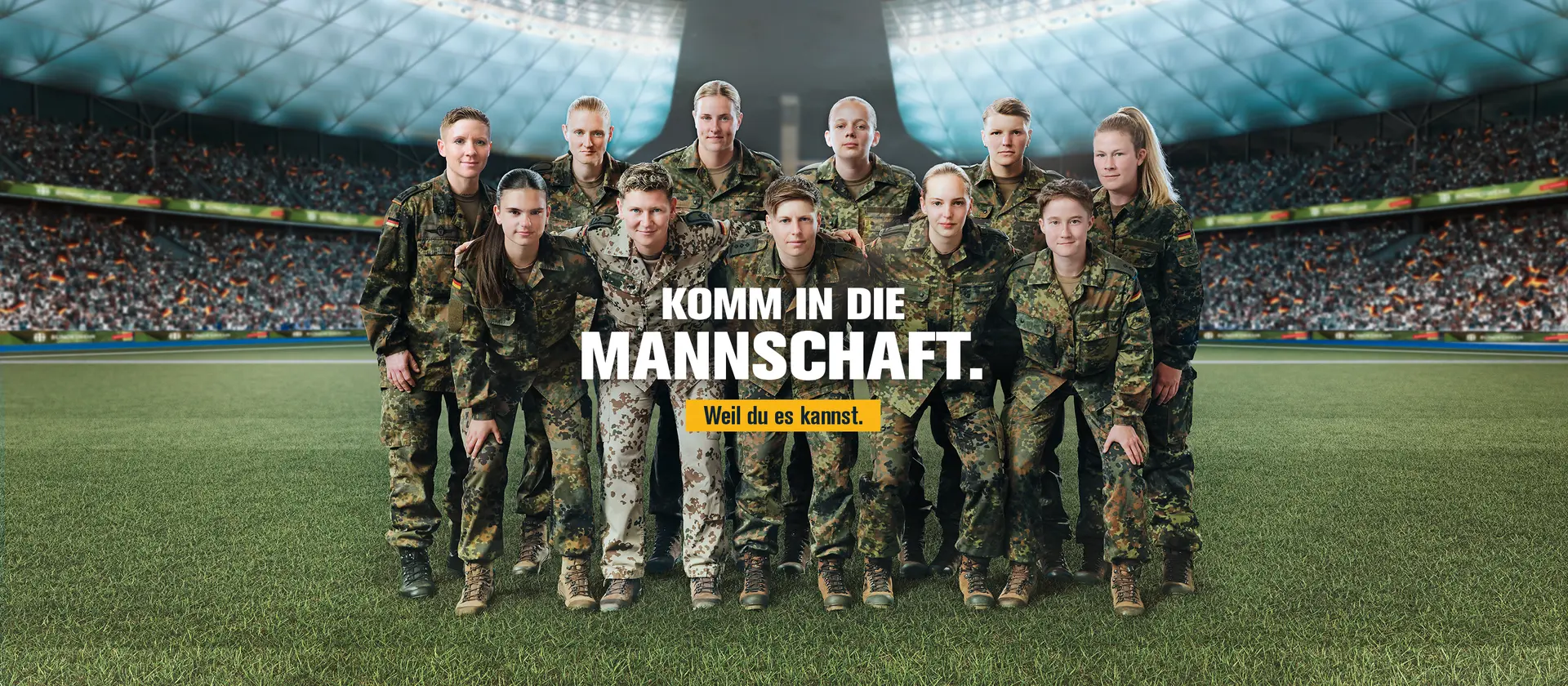 Die Fußballmannschaft der Frauen der Bundeswehr