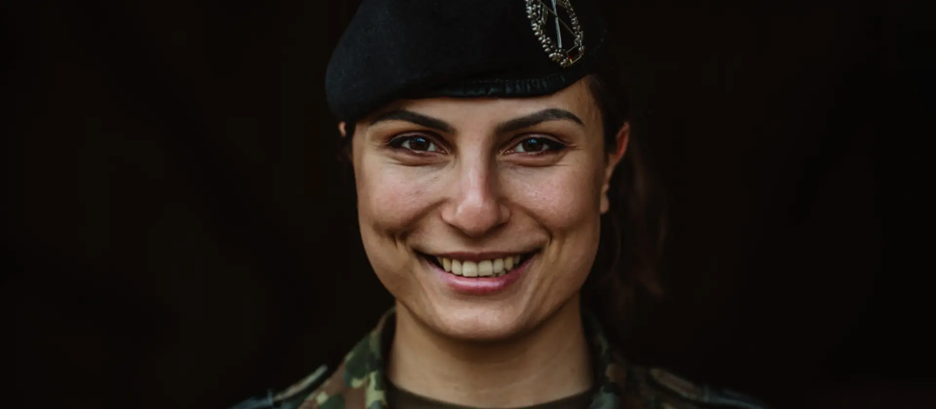 Eine Soldatin der Bundeswehr im Porträit