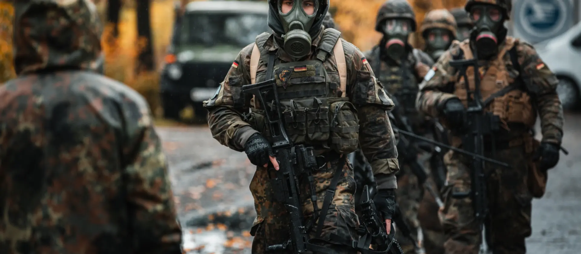 Soldaten der ABC Abwehrtruppe