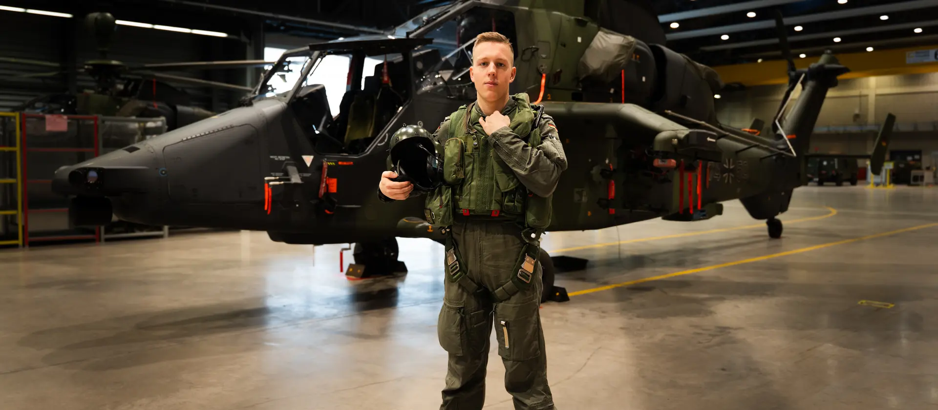 Ein Hubschrauberpilot der Bundeswehr